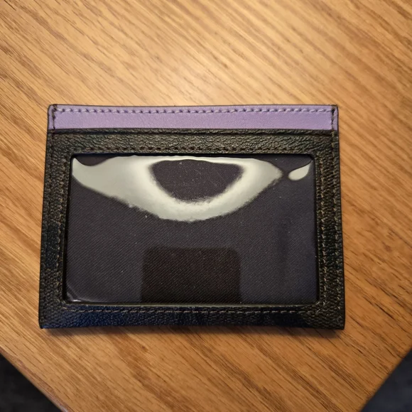 Coach Lavender and Black Card Holder, like New. - Picture 2 of 2